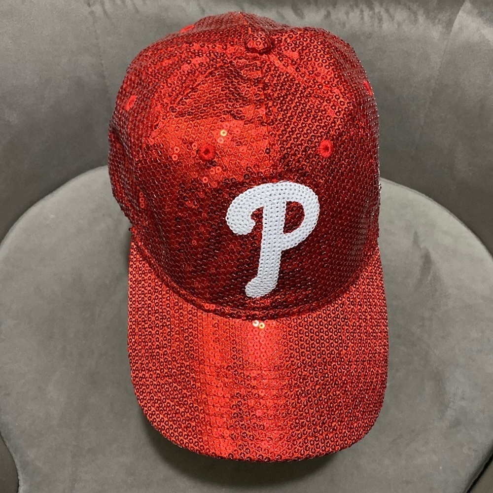 Phillies - Victoriaâs Secret PINK Sequin Cap Baller Hat đ§˘đĽMAKE AN OFFERđĽ - Picture 5 of 13